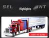 1:24 Peterbilt 389 Alloy Semi-Truck Model with Pull-back, Sound, and Light Features