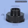 Adattatore per valvola IBC Tote: Valvola a farfalla e valvola a saracinesca da 3" a 2" DN100 a S60 Filettatura grossa.