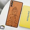 Buddha Jesus Guadalupe Wood Phone Case For Samsung Galaxy S25 Ultra S21 S22 S23 S24 Ultra S9 S10 S20 Plus S25 FE Cover
