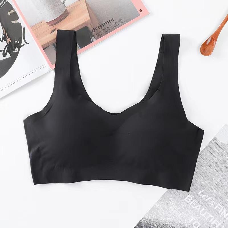 Women Seamless Ice Silk Wireless One Piece Comfortable Sports Sleeping Bra