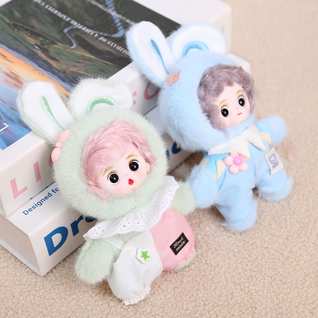 Vinyl Plush Toy Small Peach Doll Pendant Keychain Girl Bag Pendant Cute Doll