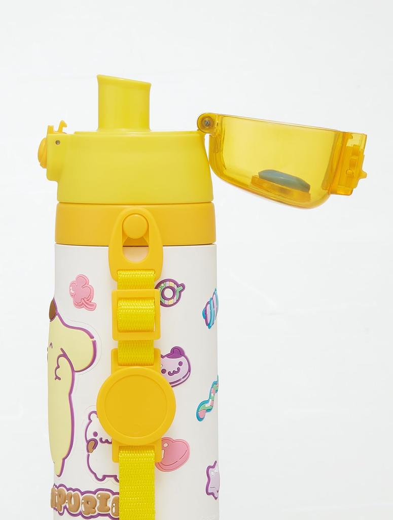 Skater Stainless Steel Water Direct Sanrio Pom Pom Purin and Marshmallow Gummy 3D Lightweight and Sports Children's Bottle, Drinking, 480ml, Design,