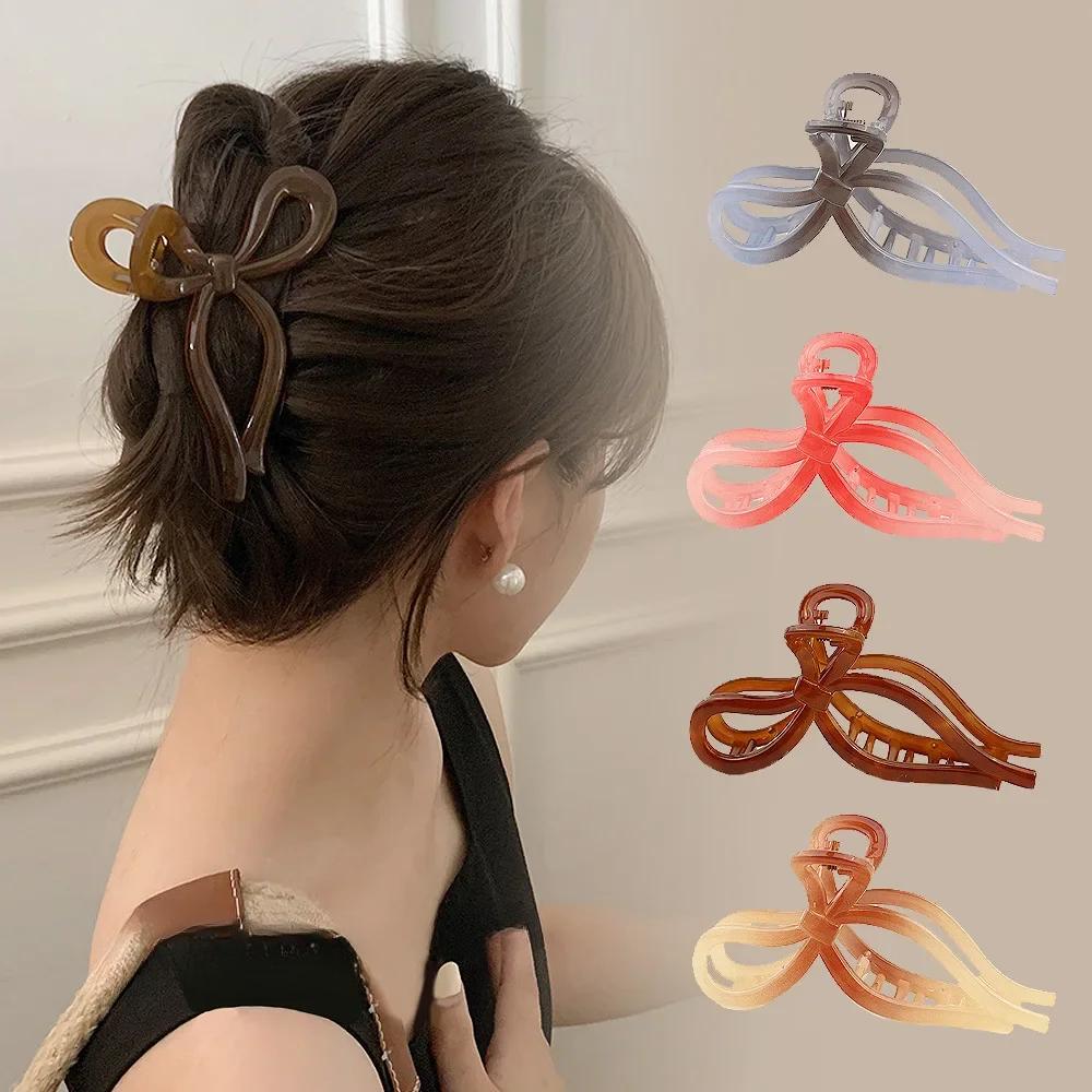 Fermagli a forma di granchio in acrilico per donne, fermagli trasparenti a forma di squalo, fermagli a forma di forbici, fermagli per capelli, accessori per acconciature da bambina