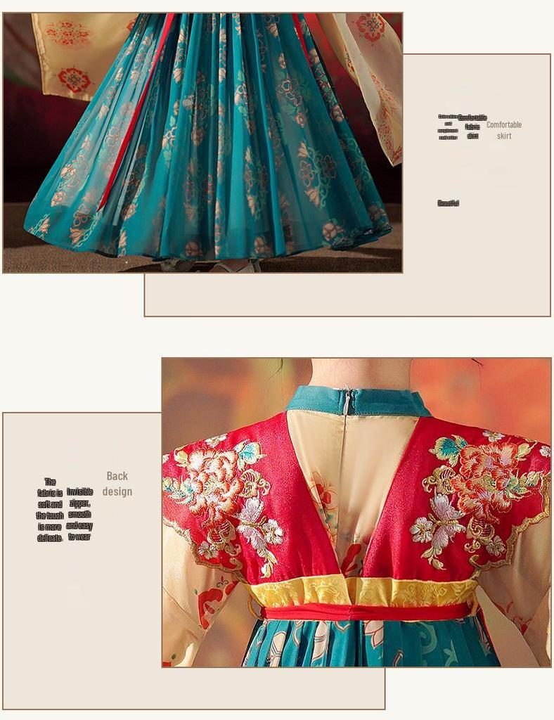 Meisjes Dunhuang Apsara Hanfu: Tangpak in Oude Stijl, Etnisch Kinderkostuum voor Zomer en Herfst