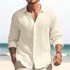 Men's Cotton Long Shirts Button Up Long Sleeve Casual Shirt Men Button Down Autumn Shirts