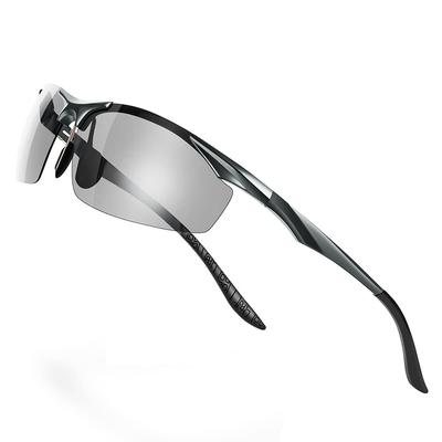 Polarisierte Sportbrille, ultraleicht, UV400, UV-Schutz [Glazata], Sonnenbrille, Brille, Metall, Schutz, Autofahren/Baseball/Radfahren/Nacht