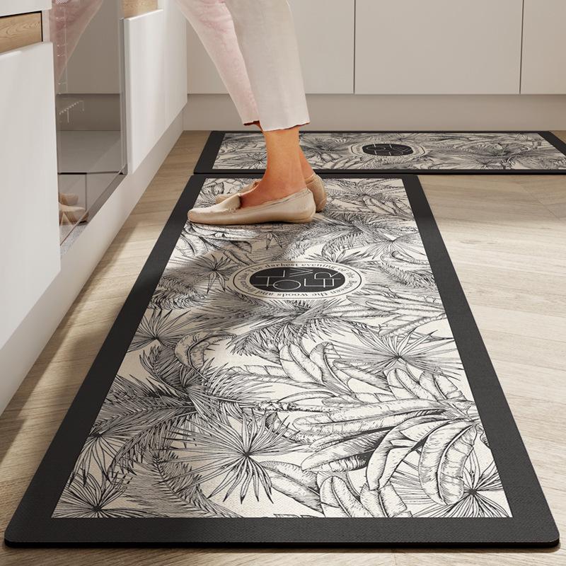 Retro Diatom Mud Non-Slip Kitchen Mat: Super Absorbent, Dirt Resistant, Water & Oil Absorption Floor Mat.