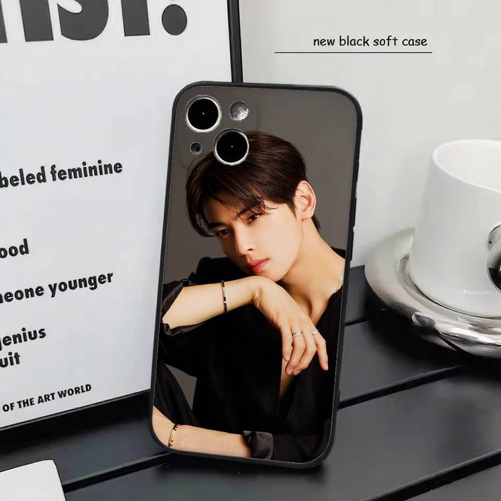 Korean Actor Cha E-Eun Woo Phone Case Silicone Soft For IPhone 17 Air 16 15 14 13 12 11 Plus Pro Max Plus