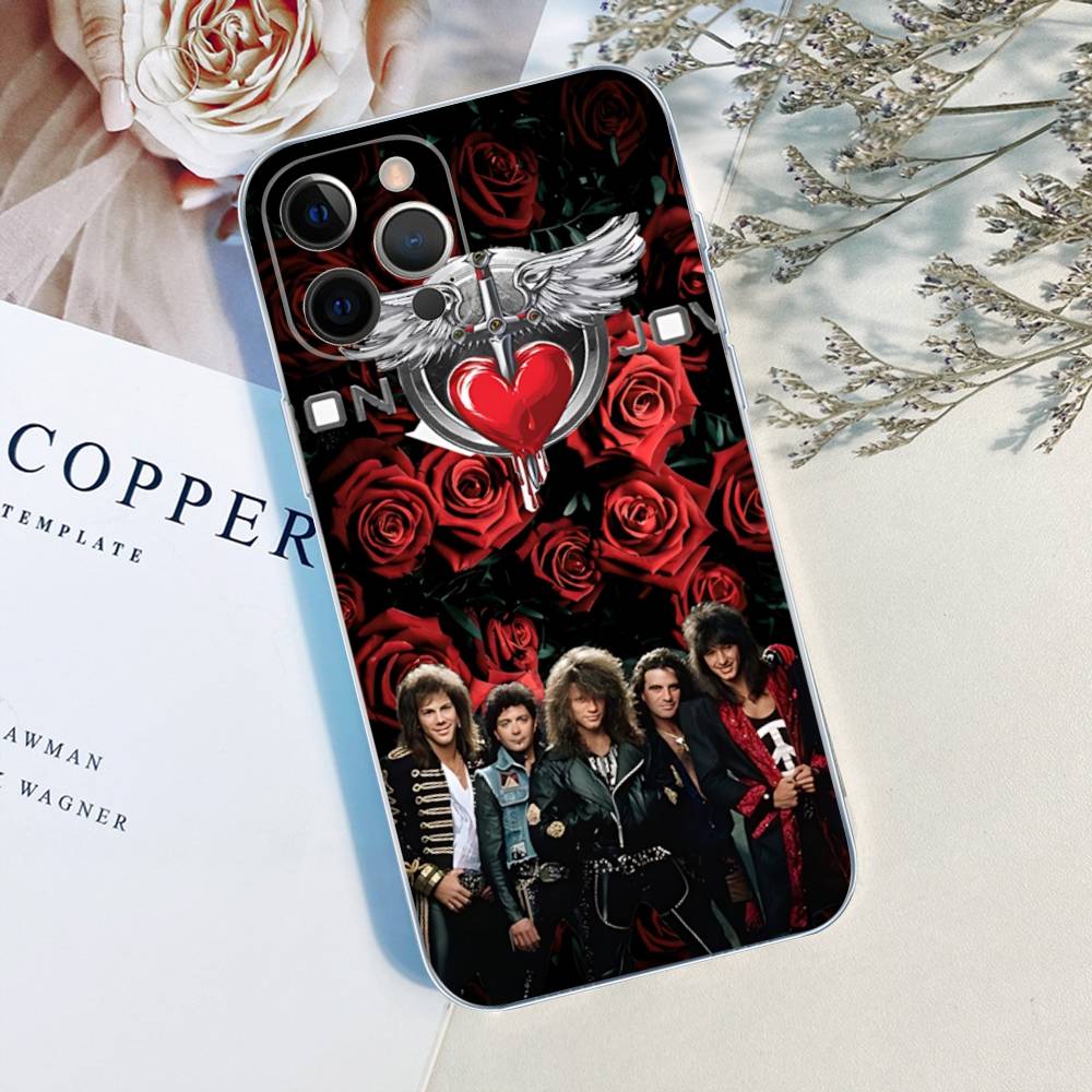 Rock Band B-Bon Classic J-JoviS For IPhone 17 16 15 14 13 12 11 Pro Max Plus Mini Funda For Transparent Cover