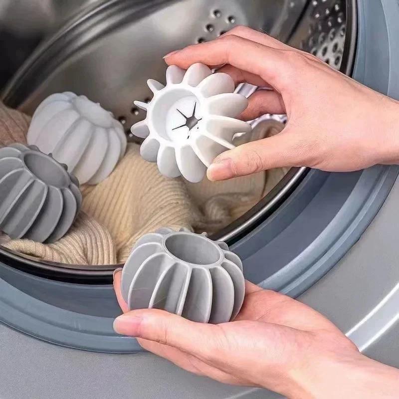 20/1PCS Silicone Laundry Ball Reusable Anti-tangle Clothes Cleaning Balls Stain Removal Anti-winding Hair Catcher Cleaning Amagi
