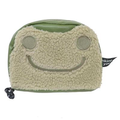 Nakajima Corporation Pickles the Frog Fluffy Face Round Pouch 202932-24 H13 X W16 X D6cm