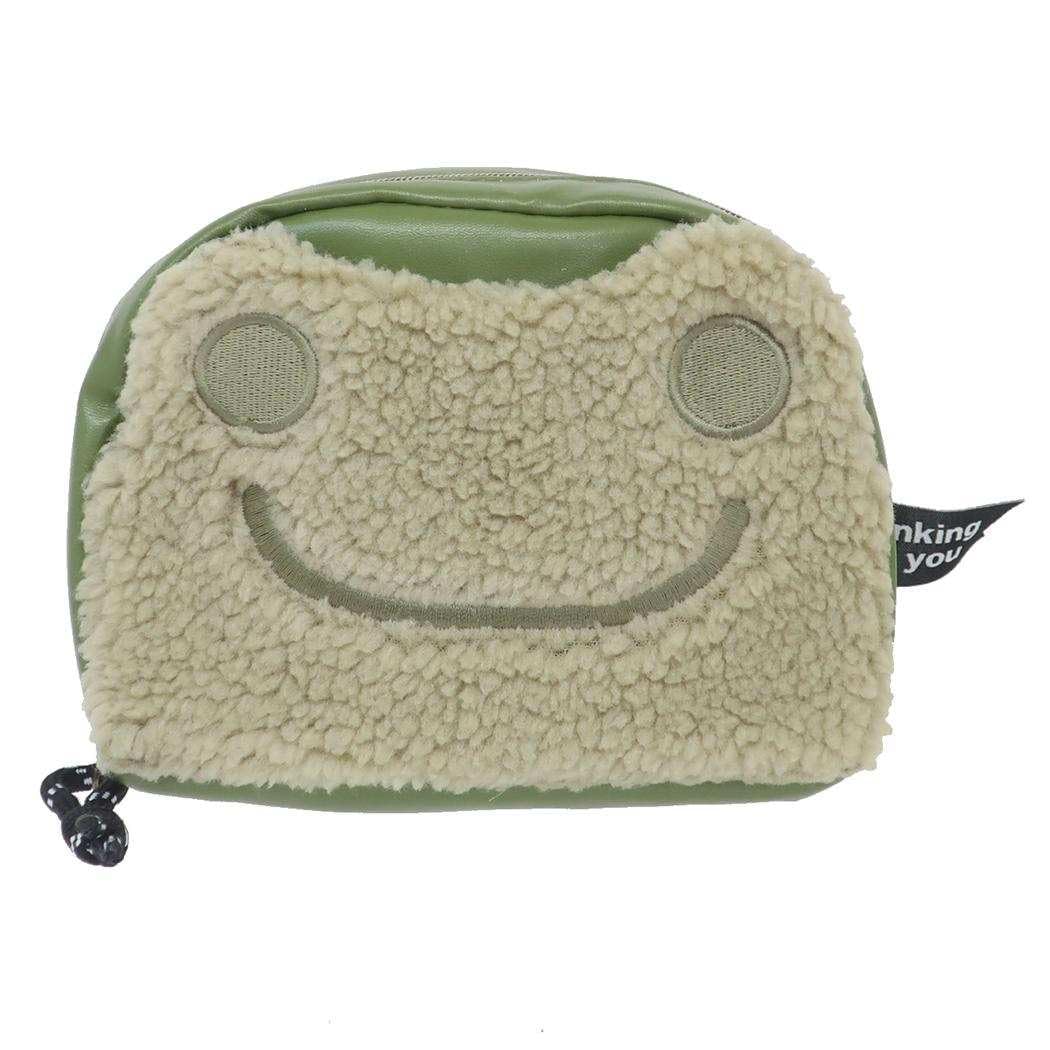 

Nakajima Corporation Pickles the Frog Fluffy Face Round Pouch 202932-24 H13 x W16 x D6cm