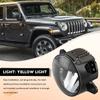 Car Front Bumper Fog Light Assembly For Jeep Wrangler JL 2018-2024 Yellow LED Daytime Running Light DRL Headlight Road
