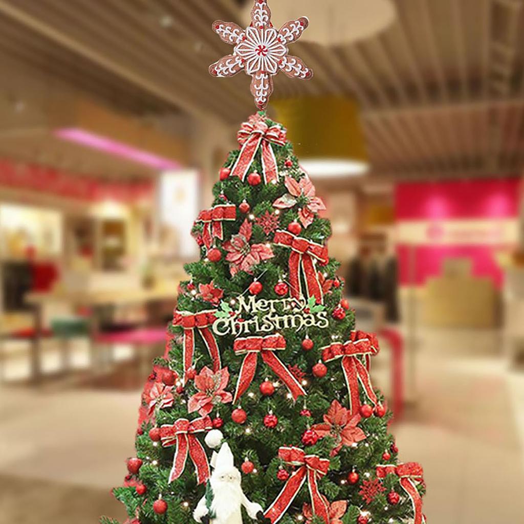 Dřevěná vánoční perníková ozdoba na špičku stromku Vánoční stromek Sváteční dekorace Domov Ložnice Vchod