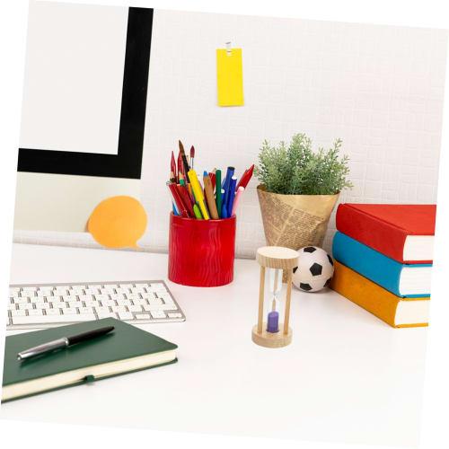 Lurrose Wooden Hourglass, Tabletop Clock, Kitchen Timer, Classroom Hourglass, 3-Minute Sand Timer, Kids Sand Timer, Office Decor, Ornament, Gift, Cook