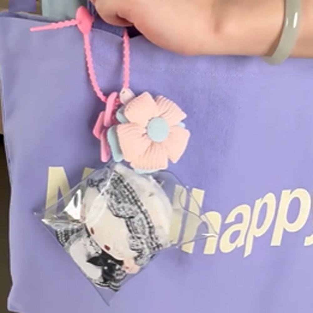 Flower Keychain Clear Outdoor Doll Bag Transparent Outdoor Doll Display Bag  Outdoor