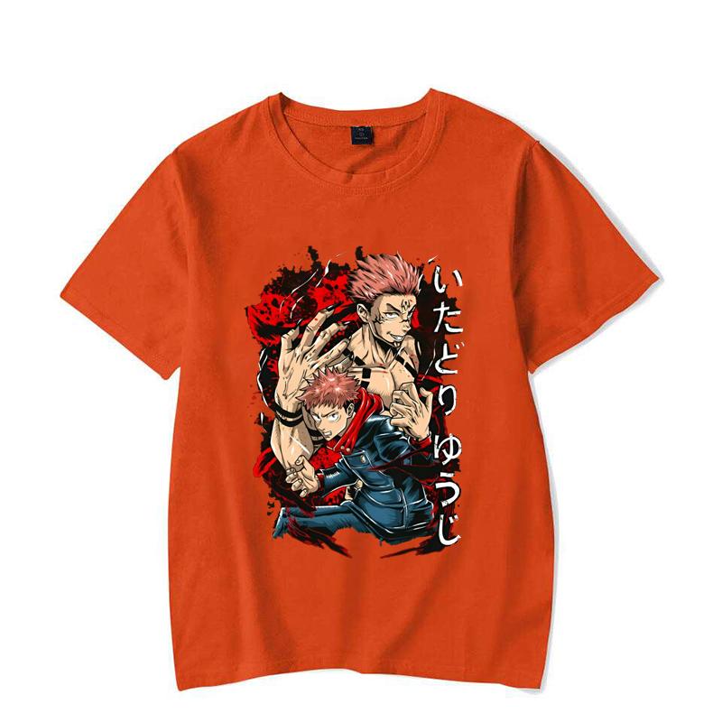 Hot Ryomen Sukuna Itadori Yuji Printing T-shirt Women Fashion Short Sleeve Anime Street Casual Personality Summer T-shirt