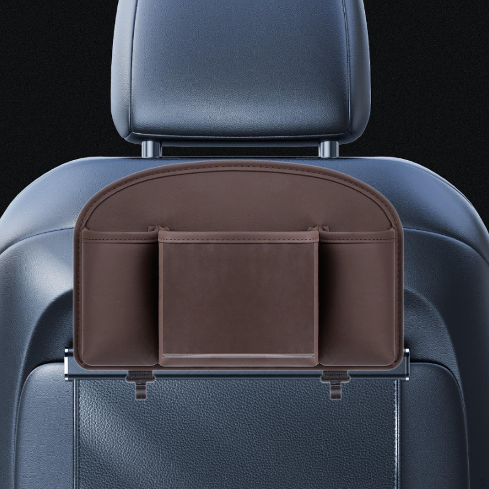 

Органайзер для заднего сиденья, подвесная сумка на заднее сиденье, удобная и надежная коробка для салфеток для автомобильных поездок коричневый