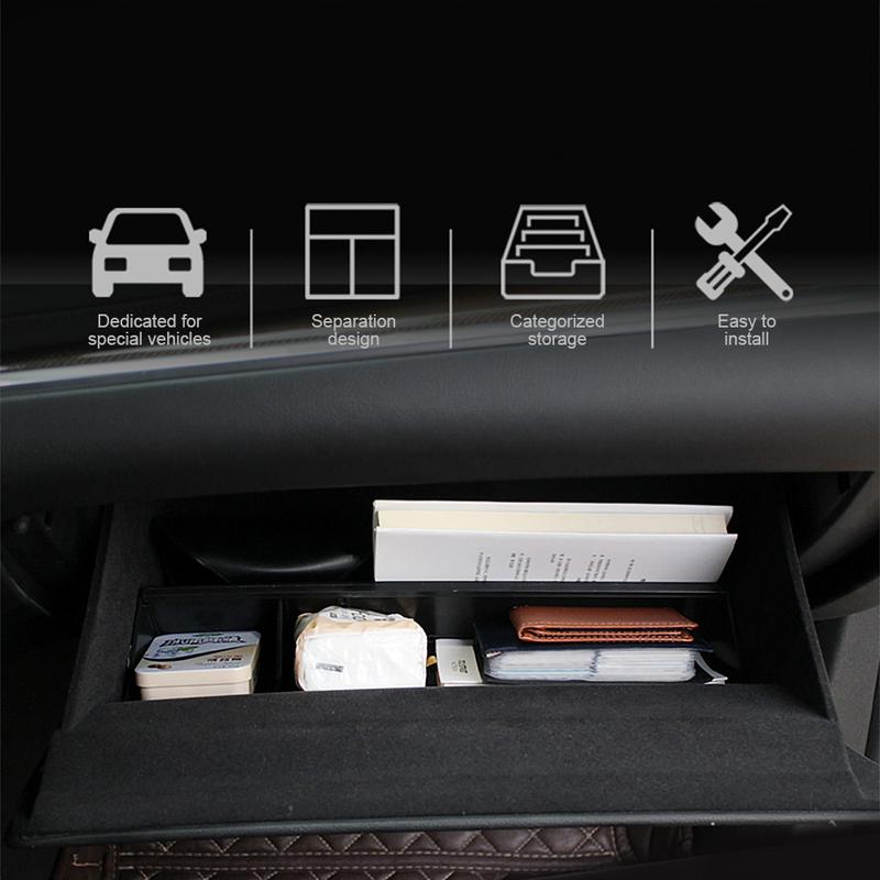 Car Glove Box Organizer Seat Storage Box Interval Ert Divider for Toyota Land Cruiser Prado 150 2010-2018 Interior Accessorie