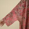 Dimanaf 2025 Women Plus Size Spring Long Dress Loose V-Neck Printing Vintage Casual Floral Oversize Long Sleeve 5059