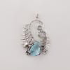 Sky Blue Topaz Gemstone 925 Sterling Silver Jewelry Partywear Pendant 1.8" For Gift CP-42-16