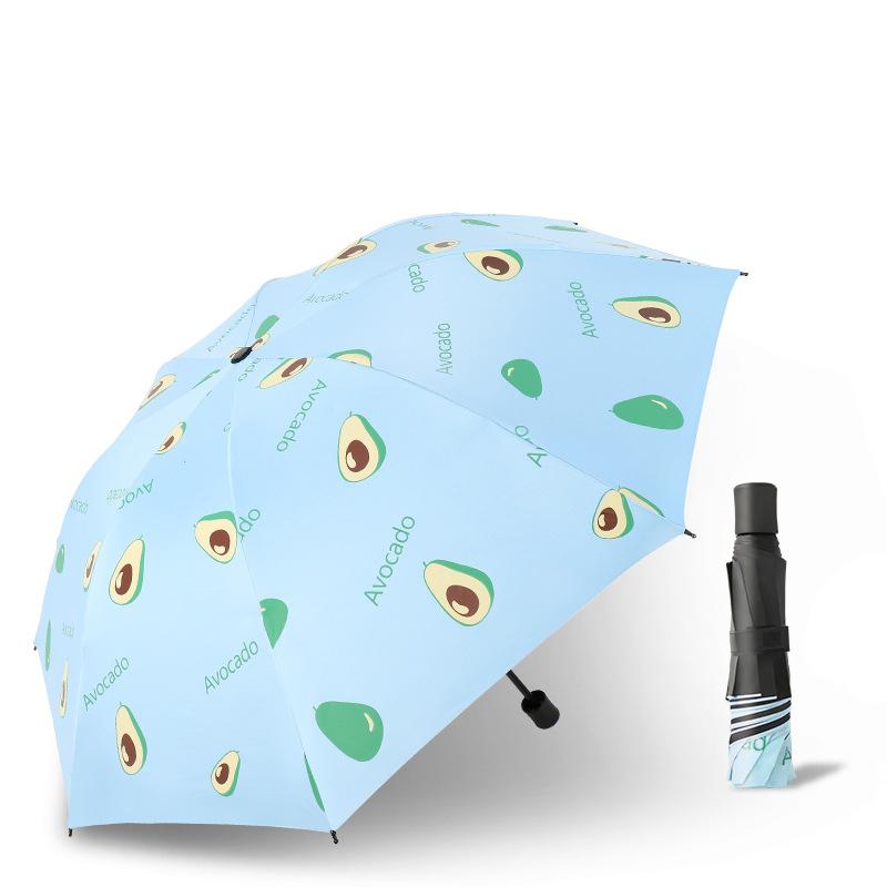 

Авокадо Зонт для женщин и мужчин, Солнцезащитный зонт с защитой от УФ-лучей, Складной зонт, Студенческий автоматический зонт, Дождевик