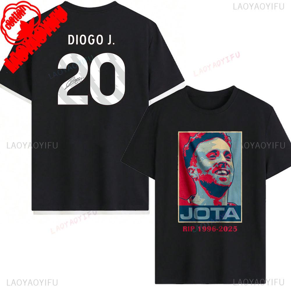 RIP Diogo Jota Tričko Odpočívej v pokoji Diogo Jota Trička Pocta fotbalové legendě Tričko 1996-2025 Pamětní tričko Dárek pro fanouška Bavlněná trička