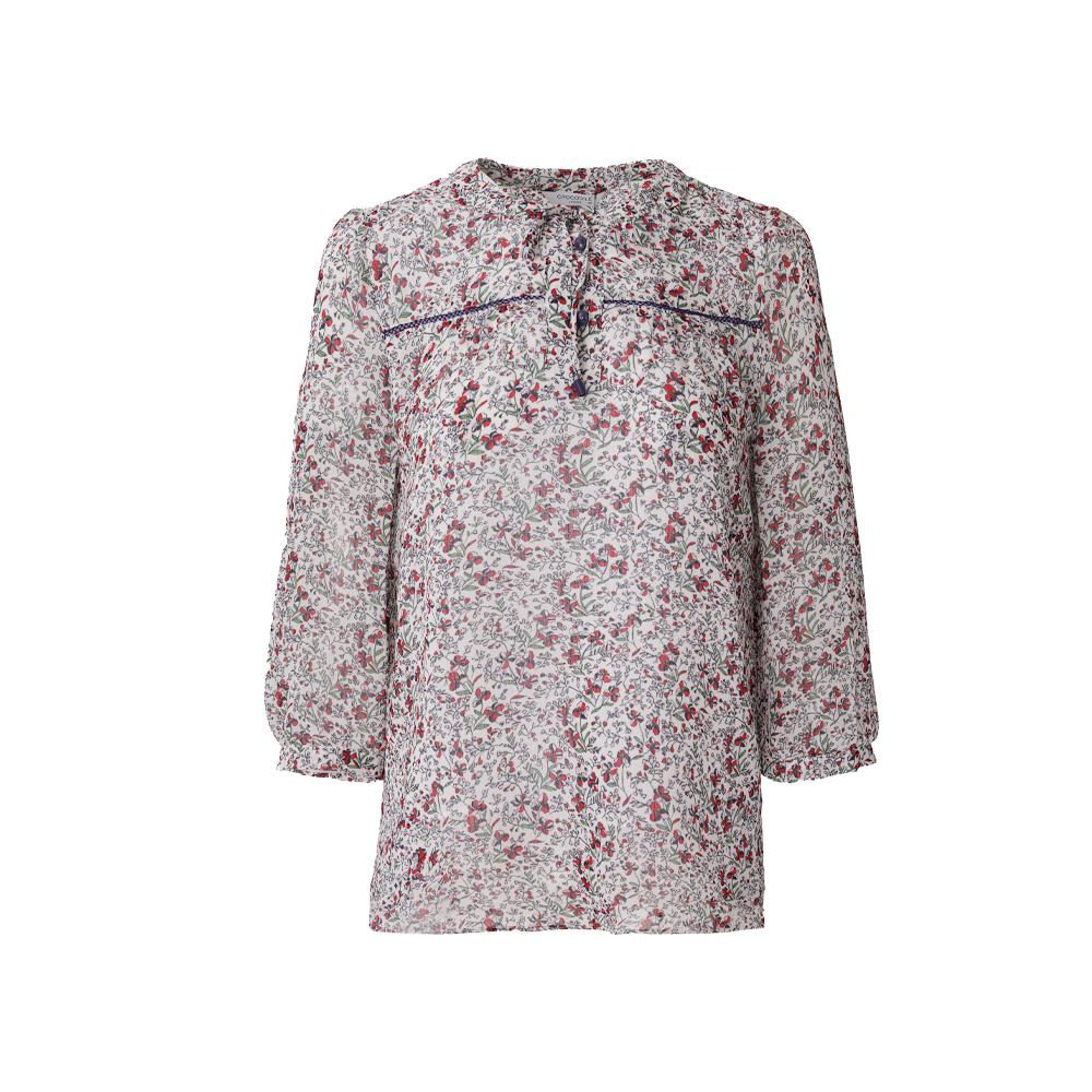 Crocodile Lady Soft Flower Ribbon Blouse_Clembl106 Navy (Ny)/095
