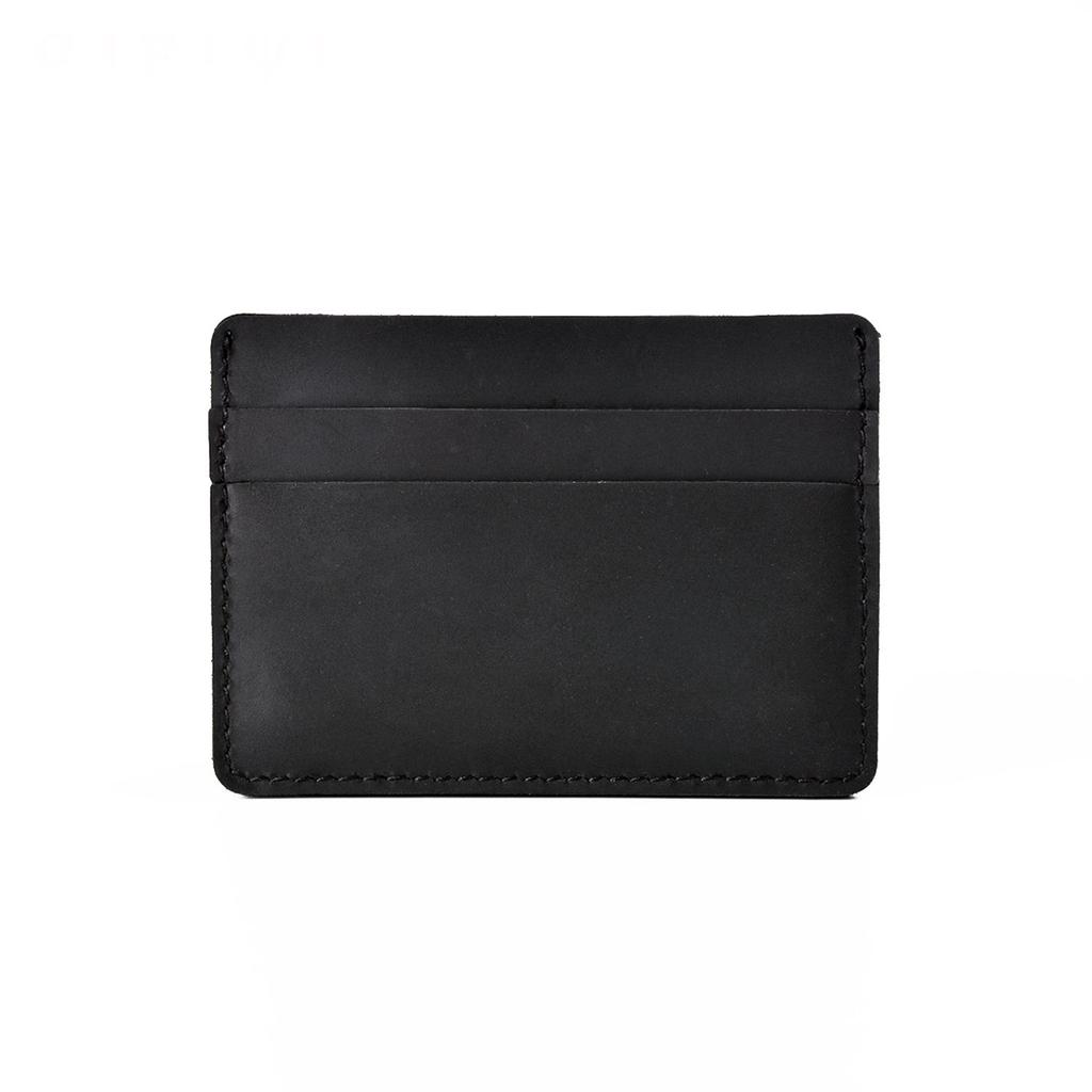 Men's Retro Crazy Horse Leather Wallet - Genuine Cowhide Card Holder