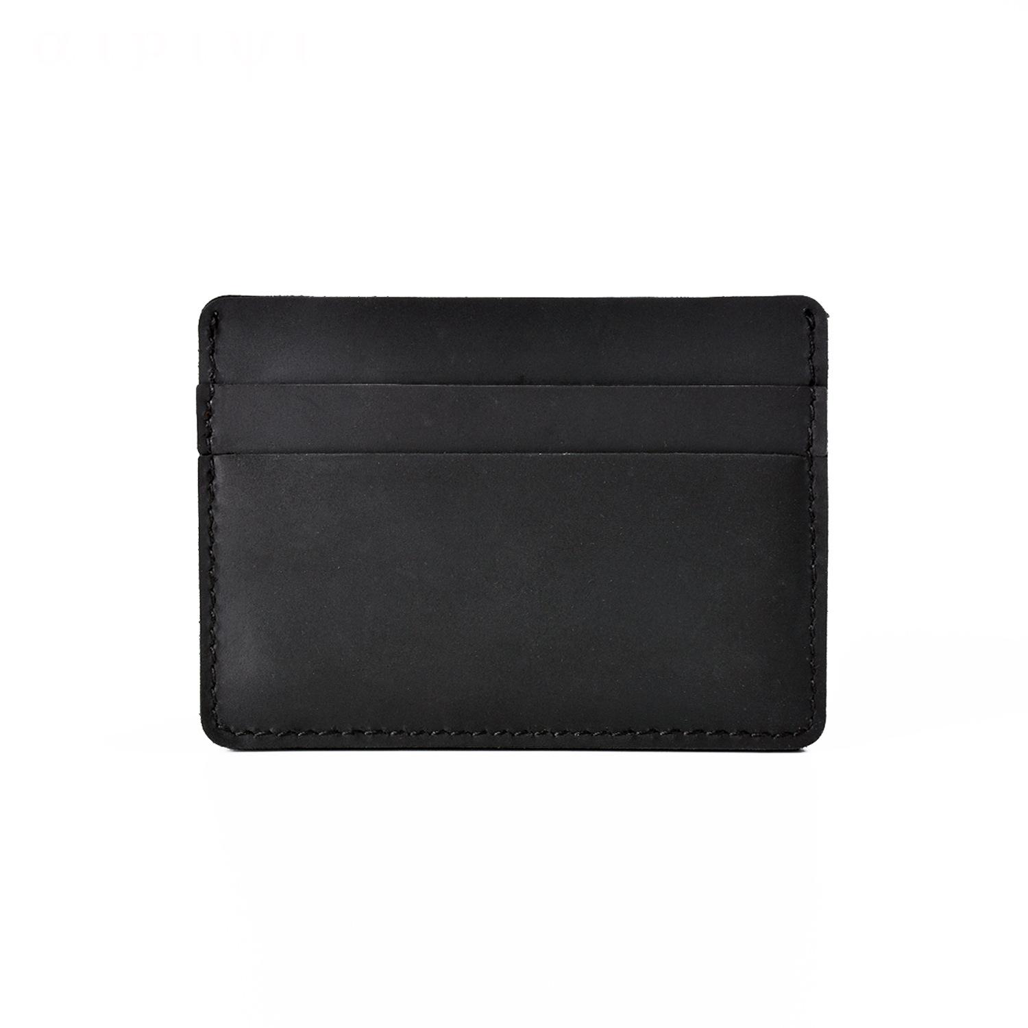 

Men s Retro Crazy Horse Leather Wallet - Genuine Cowhide Card Holder