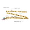 Paperclip Link Neck Chain Natural Stone Beads Charms 316L Stainless Steel DIY Necklace Choker Women Round Lock Pendant Necklace