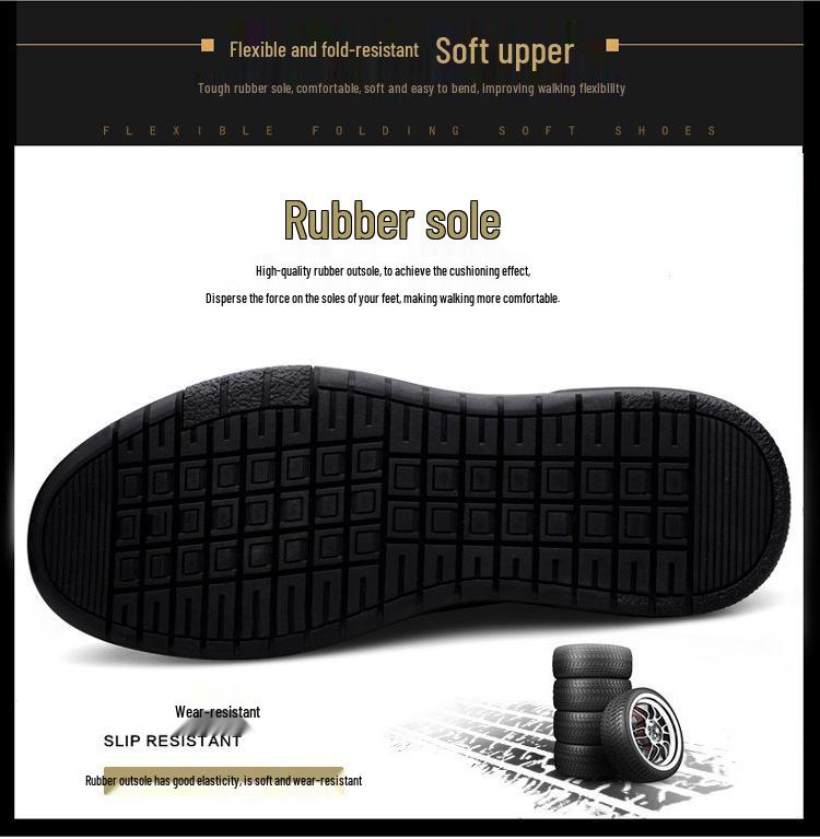 Men's Large Size Formal Leather Slip-On Shoes - Casual Low-Top for Spring/Summer