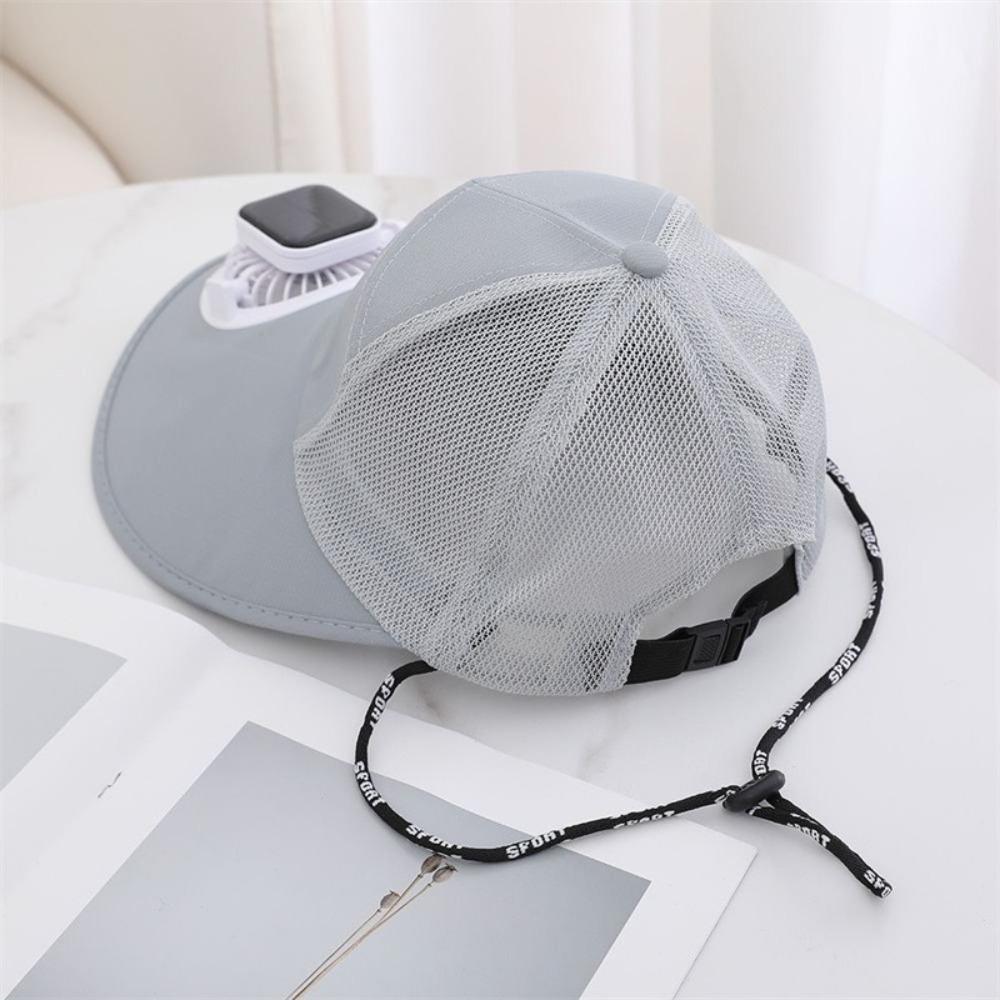 Breathable Solar Fan Hat USB Charging Sun Protection Caps Fashion Full Mesh Hats  Summer