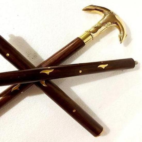 

Антикварный стиль Викторианский Винтажный Дизайнерская Латунная Ручка Трость Деревянная Трость M аэро