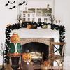 Fall Garland Autumn Decor 2pcs Black Realistic Maple Leaves Garland Mysterious Gorgeous Fall Decorations Outdoor For Christmas