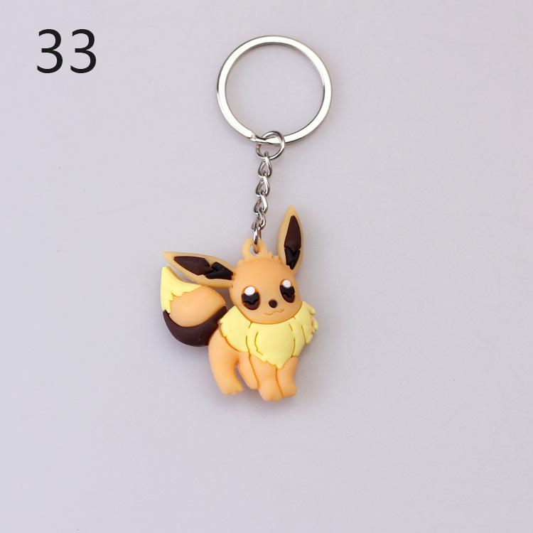 Pokemon Keychain: Pikachu, Dragonite, Eevee Figure Pendant