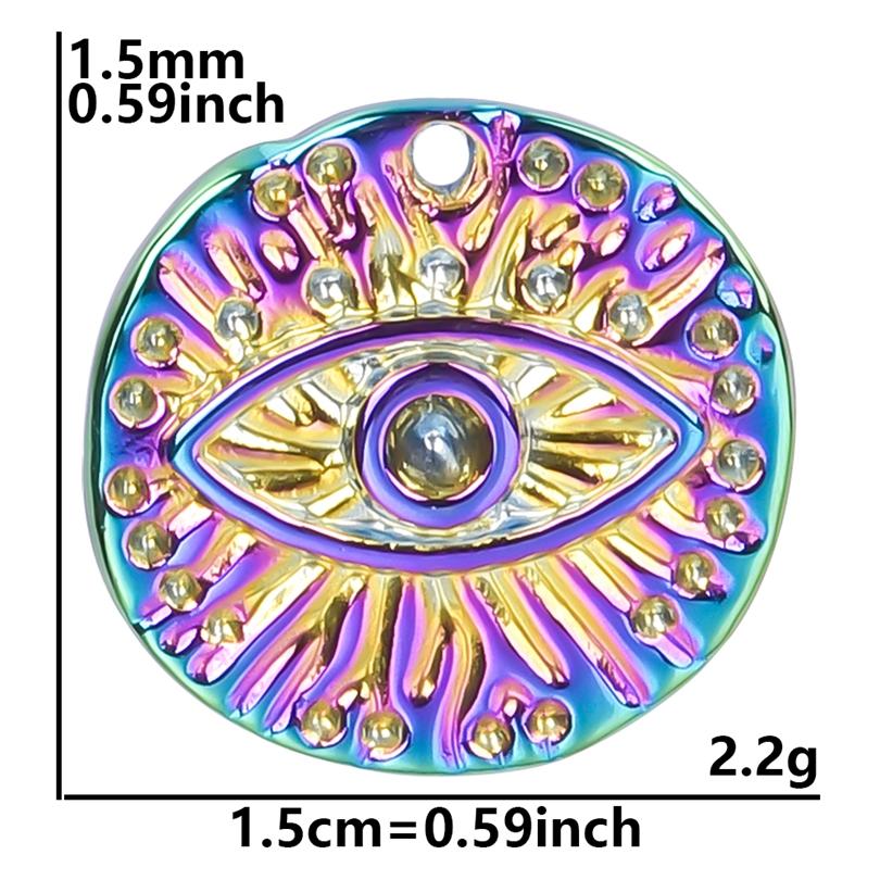 5pc Fashion Love Evil Eyes Colorful Stainless Steel Pendant Handmade Pendants Necklace Materials DIY Sword Accessories Findings