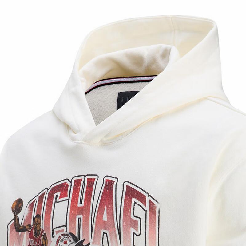 Jordan Flight Fleece Character Pattern Casual Fleece Lined Hoodie Men Hoodies Sail-White HJ4397-133