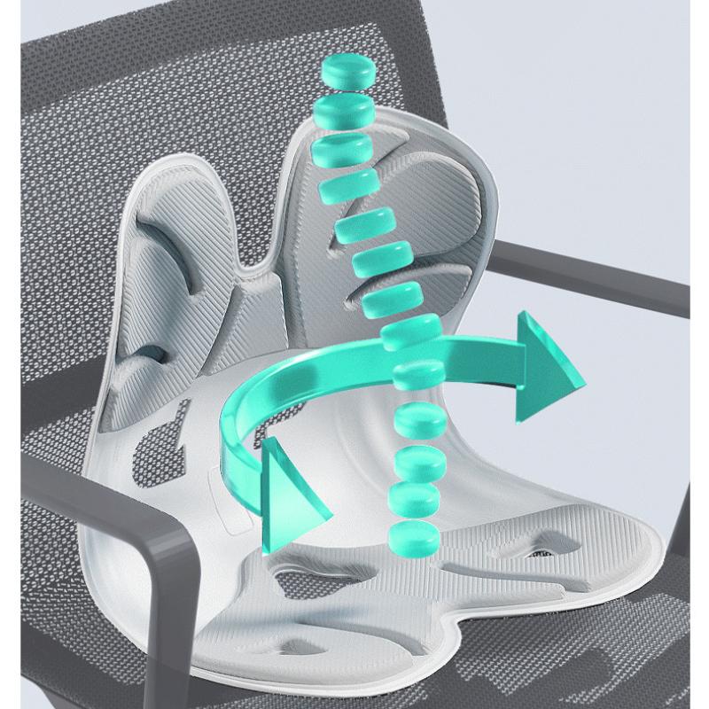 Ergonomic lumbar cushion sitting posture correction chair office sedentary backrest adult lumbar cervical traction device