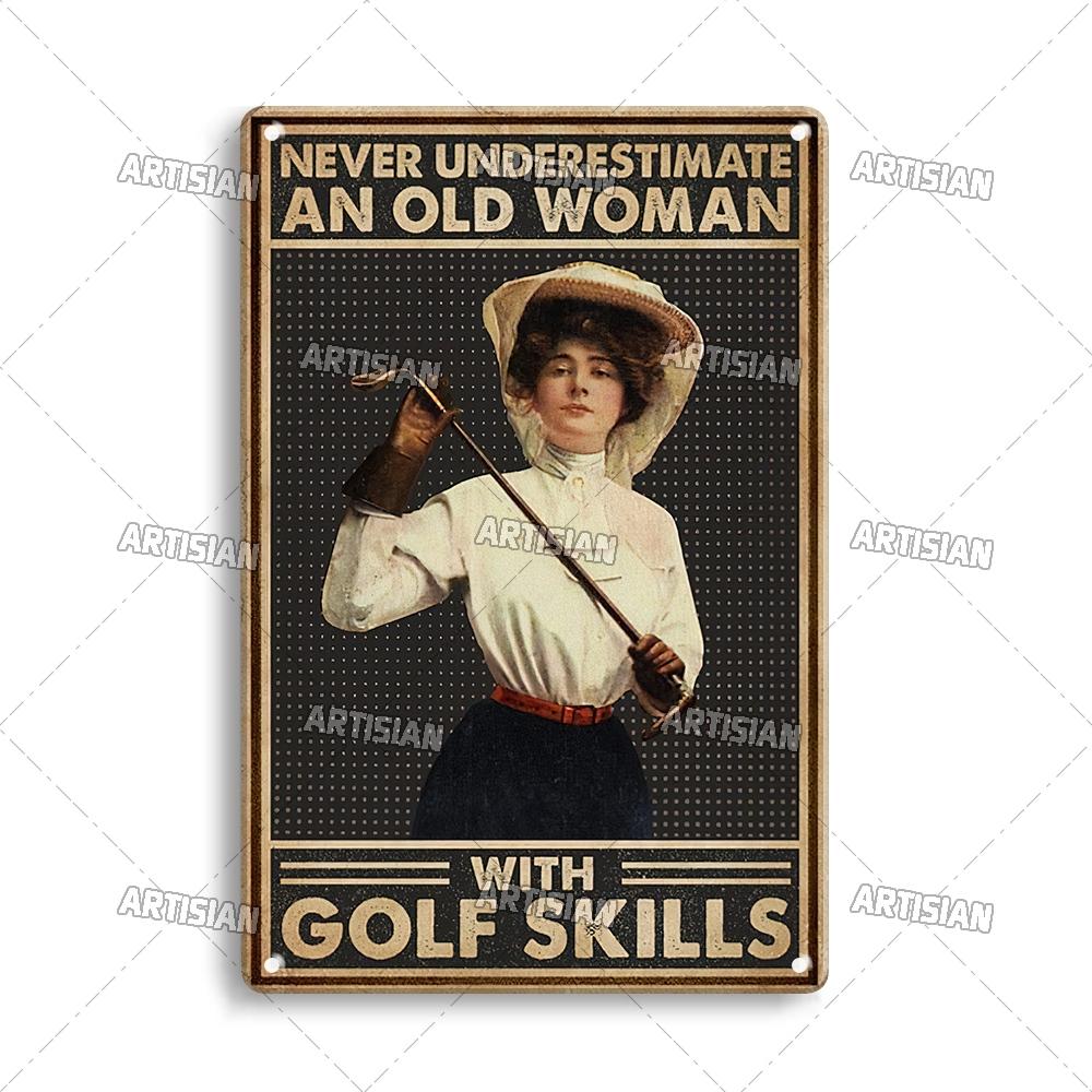 Artisian Sport Metal Plate Golf Tin Sign Vintage Decorative Poster Wall Decor Garage Bar Pub Club Hotel Kitchen Home Man Cave