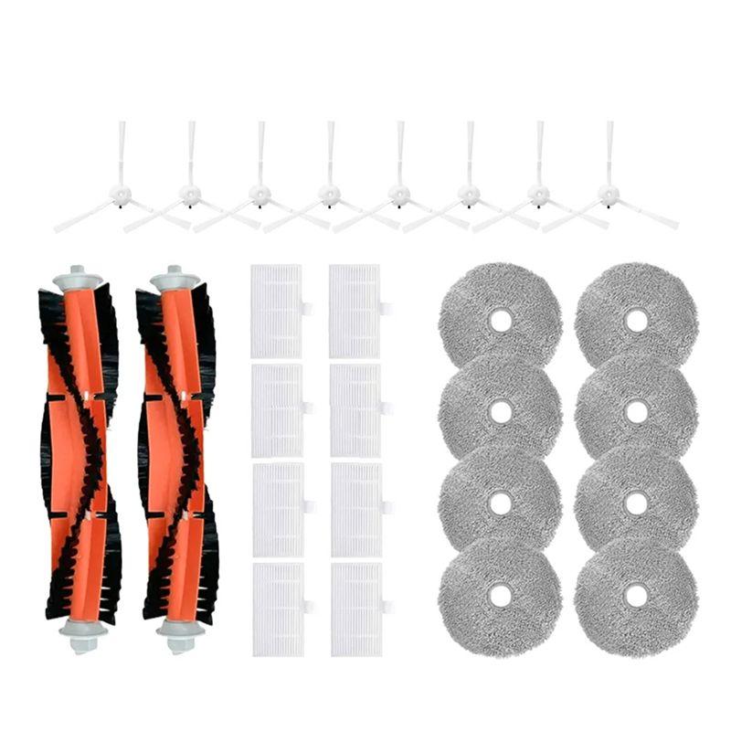 

ABWR-For Uwant U200 / U200 Pro Main Side Brush HEPA Filter Mop Pad Replacement Accessories