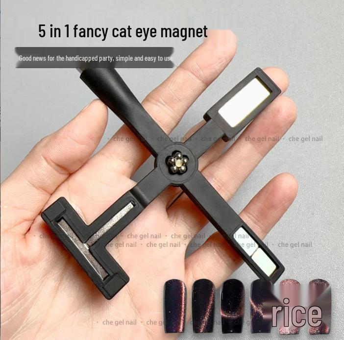 Magnete Triplo Occhio di Gatto: Strumento Magnetico per Unghie Cilindrico, Forte e Grande