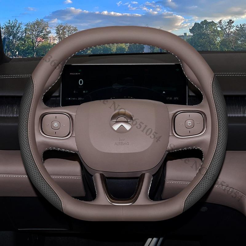 High Braid On Car Auto Steering Wheel Cover Wrap for NIO ES6 ES8 ES7 ET5T ET7 2026 2026 2026 2027 Double D Type Steering-wheel