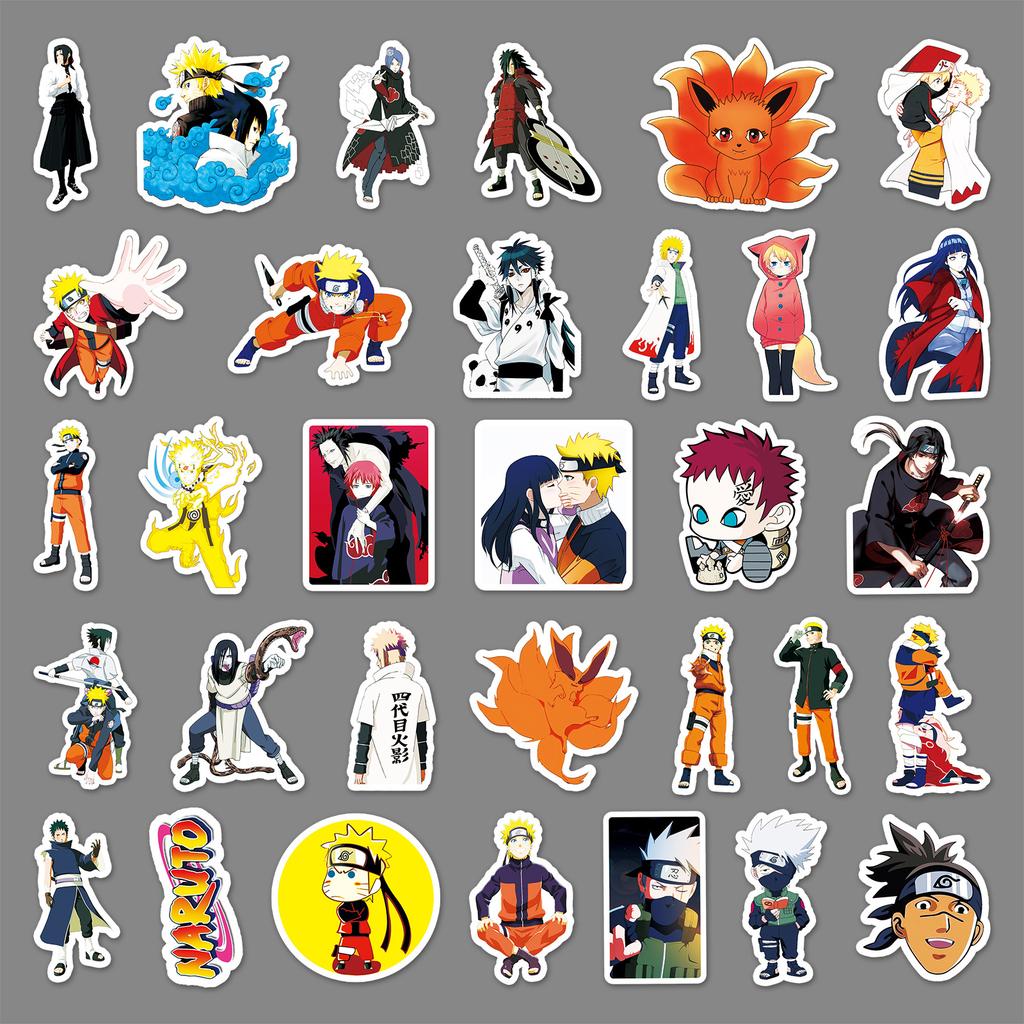 62 Non-repeat Cartoon Japanese Comic Decoration Laptop Suitcase Car Scooter Stickers