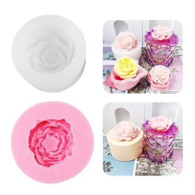 Flower Candle Silicone Mold for Handmade Desktop Decoration Gypsum Epoxy Resin Aroma Candle Mould for Home Decorations