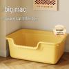 Extra Large Square Cat Litter Box - Anti-Splash Open Design 