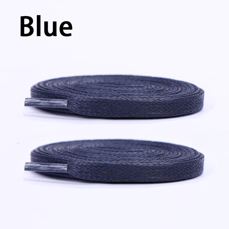 0.6cm Wide Cotton Waxed Shoelaces Flat Shoe Laces Sneakers Boots Waterproof Leather Shoelace 80/100/120/140/160cm 2Pcs/6Pcs