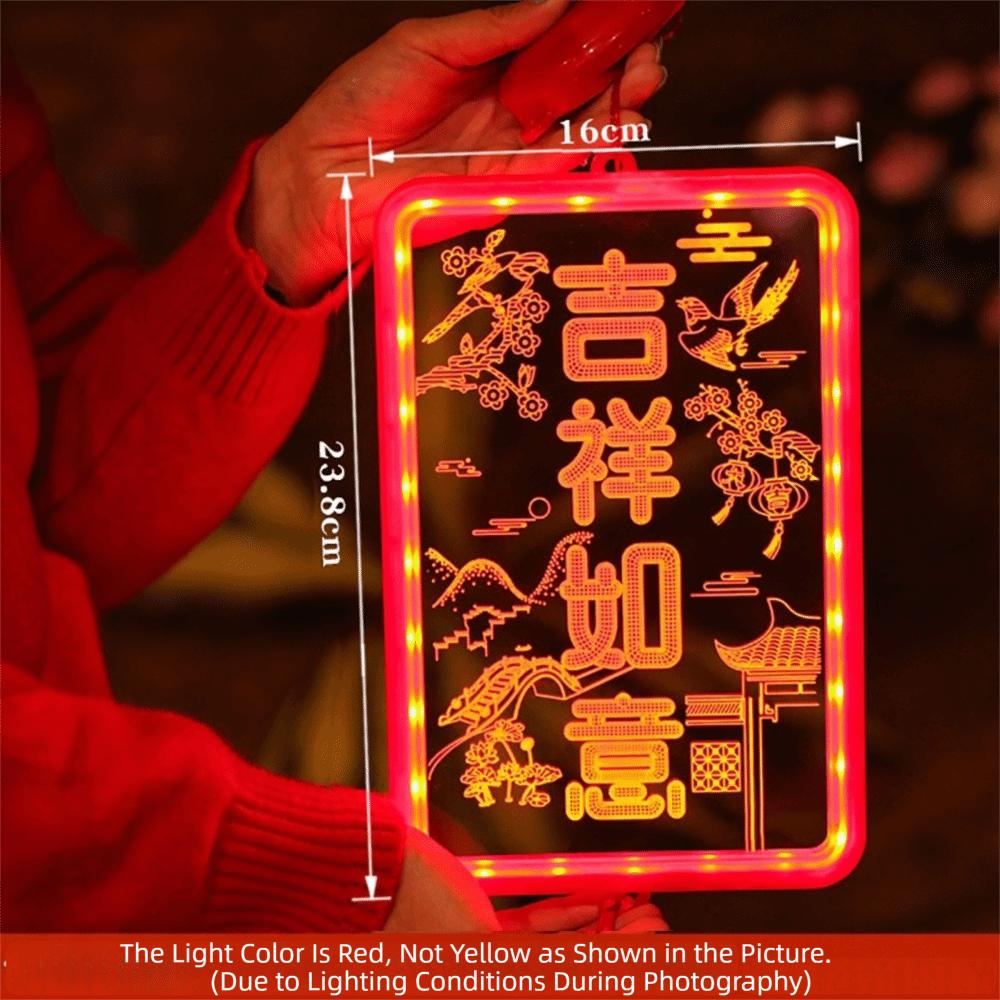 Новая Акриловая Новогодняя Фонарь Красный С Кисточкой Красные Подвесные Фонари Удача Иероглиф Фу Огни Китайский Новый Год