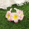 AWAYTR Artificial Plumeria Headbands High Elastic Cotton Rope Ponytail For Women Hair Ties Holders Rubber Band Korean Headdress