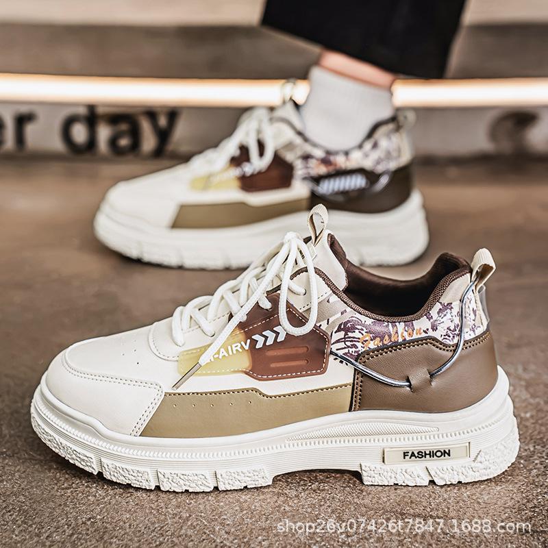 

Весна 2025 года, новые низкие мужские туфли, спортивная повседневная обувь, молодежная мужская обувь для серфинга, корейская версия, модные студенческие туфли 39 бежевый